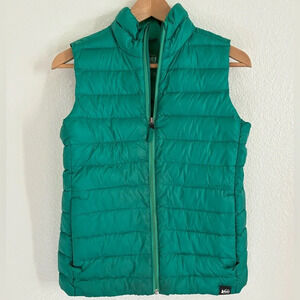 REl Co-Op Down Green Puffer Vest Kid's Unisex Size 14-16 Green